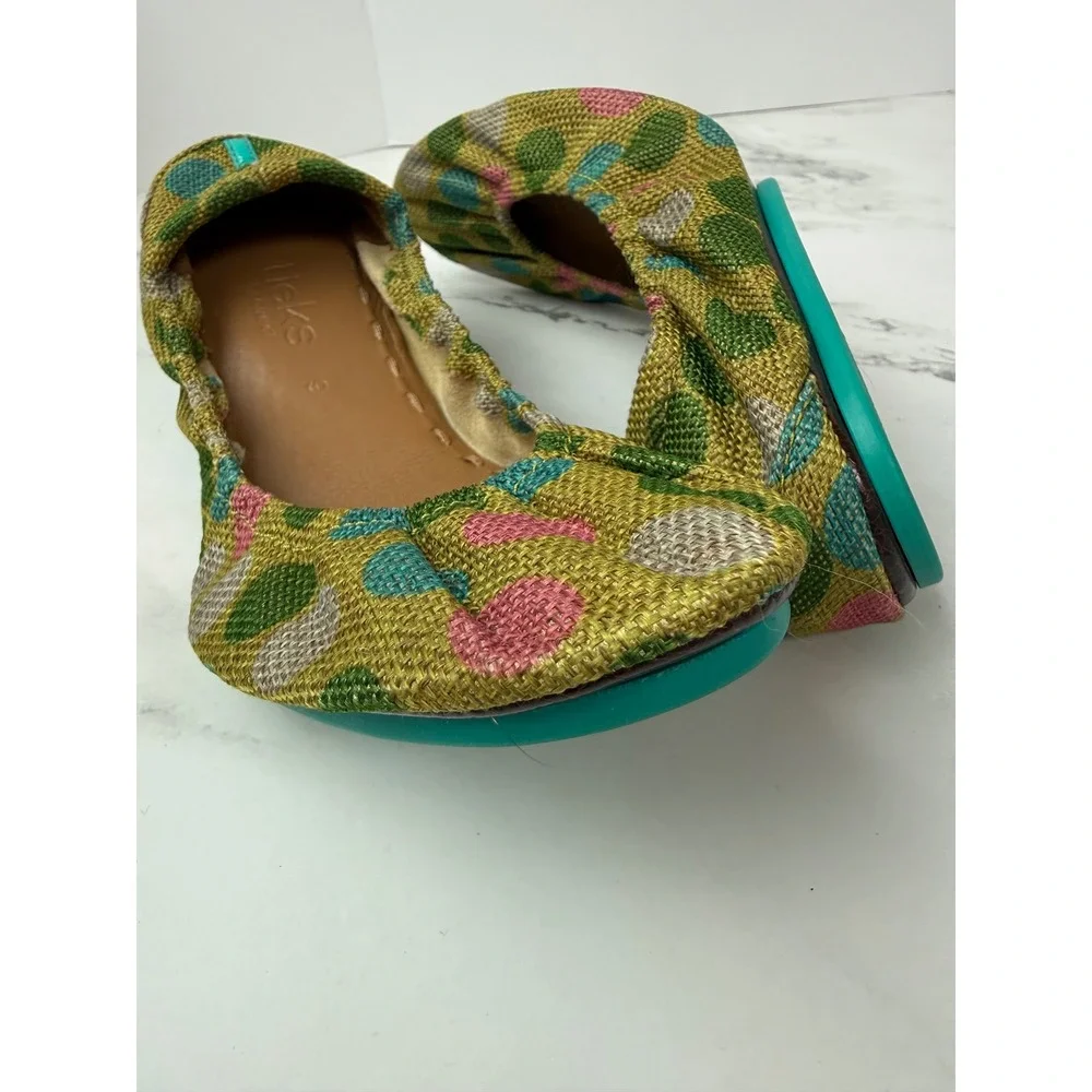 tieks by Gavrieli Echo Park Polka Dot Flats Sz 9 Like New